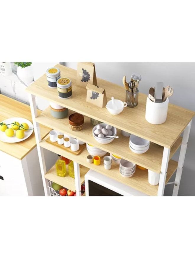 NKX 4 Tier and 2 Basket Multipurpose Kitchen Storage Microwave Oven Stand Rack Spice Organizer  - Image 2