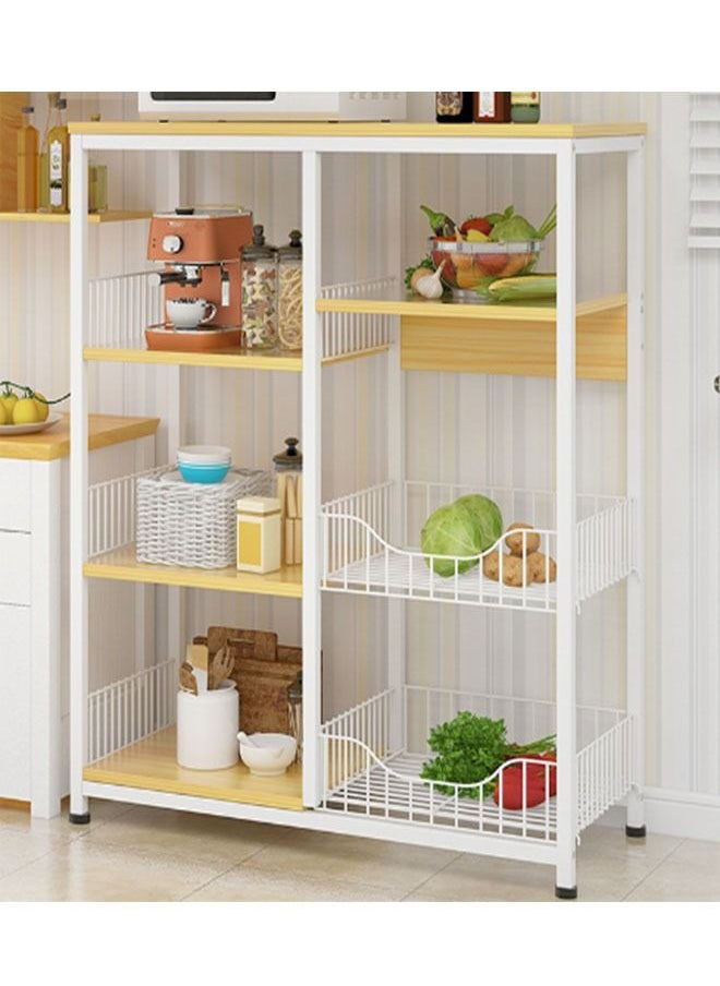 NKX 4 Tier and 2 Basket Multipurpose Kitchen Storage Microwave Oven Stand Rack Spice Organizer  - Image 1