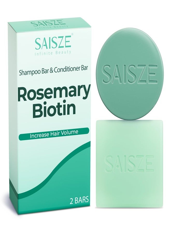 SAISZE Rosemary & Biotin Shampoo and Conditioner Bar for Hair Growth, Natural Solid Shampoo Strengthening for Thinning Hair - Image 1