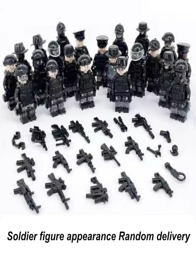 ELEFOCUS WW2 Military Base Building Set,4-in-1 Snow Scene Bunker & Trench,Custom Army Weapons & Miniguns,Witch 10 Soldier Figures(427PCS+) - Image 2