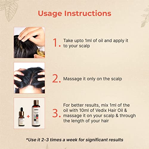 Vedix Customised Ayurvedic Hair Oil, Vikruth Amla Booster Oil With Amla And Sesame - 10ml - Image 3