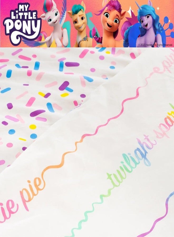 Franco My Little Pony Unicorn Kids Bedding Super Soft Premium Organic Cotton Duvet Cover with Sham, 2 Piece Twin Size, (Officially Licensed Product) - Image 5