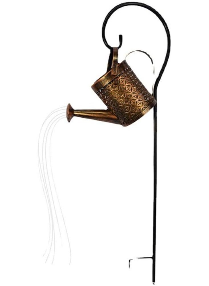 Perfii Watering Can Solar Lights Waterfall Lights and Diwali Lights LED Garden Shower Lights for Festival Party Patio Yards Lawn Diwali Diya Decorating, Waterproof Solar Lantern Waterfall String Lights  - Image 1