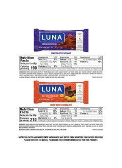 LUNA Bar - Variety Pack - Nutz Over Chocolate and Chocolate Cupcake Flavor - Snack Bars - Non-GMO - Gluten-Free Protein Bars - Made with Organic Oats (12 Pack, 2 Boxes) - pzsku/ZE45834EC8CBB35C20BBEZ/45/_/1740202476/95aa6784-2818-4764-b79e-d4761bd4ae94