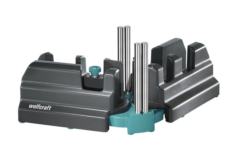 Wolfcraft wolfcraft Bevel and Mitre Box 48200 | 2-in-1 steel mitre box with angle bisector for cutting skirting boards up to 100 mm high and measuring the corner angles of a room - Image 1