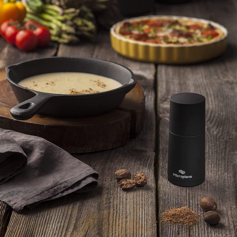Microplane Manual Spice Mill - Cinnamon Grinder and Nutmeg Grater (Black) - Image 5