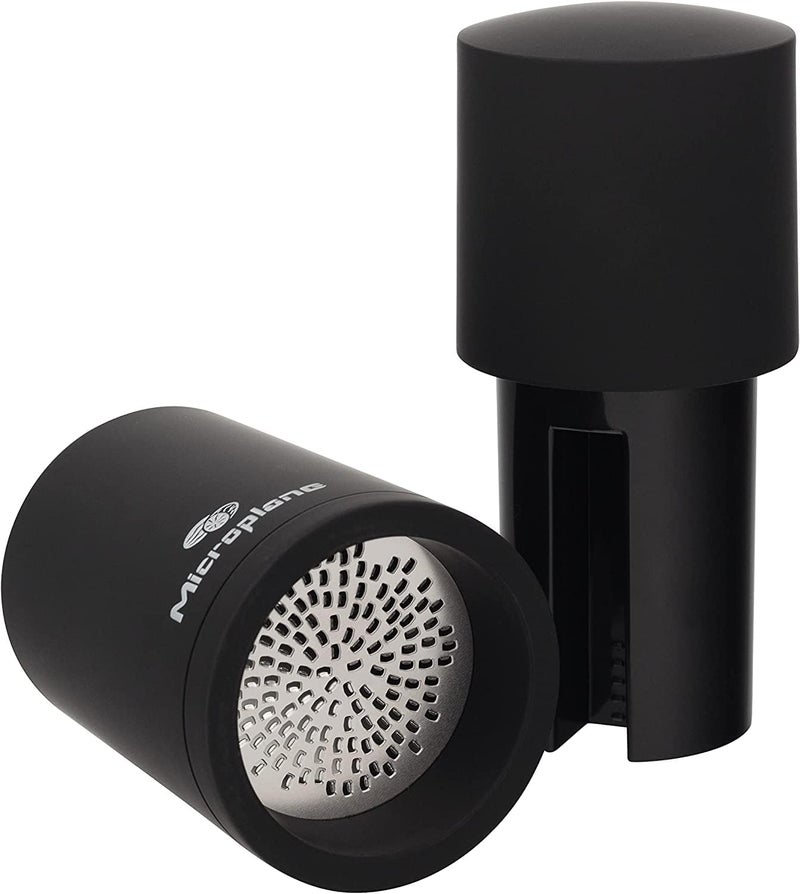 Microplane Manual Spice Mill - Cinnamon Grinder and Nutmeg Grater (Black) - Image 2