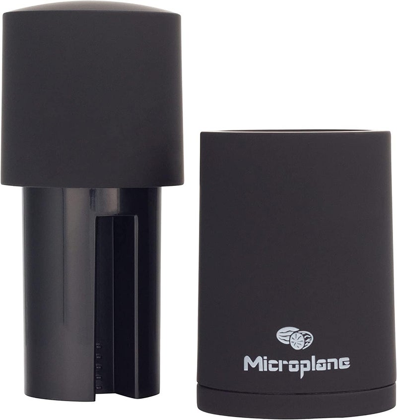 Microplane Manual Spice Mill - Cinnamon Grinder and Nutmeg Grater (Black) - Image 1