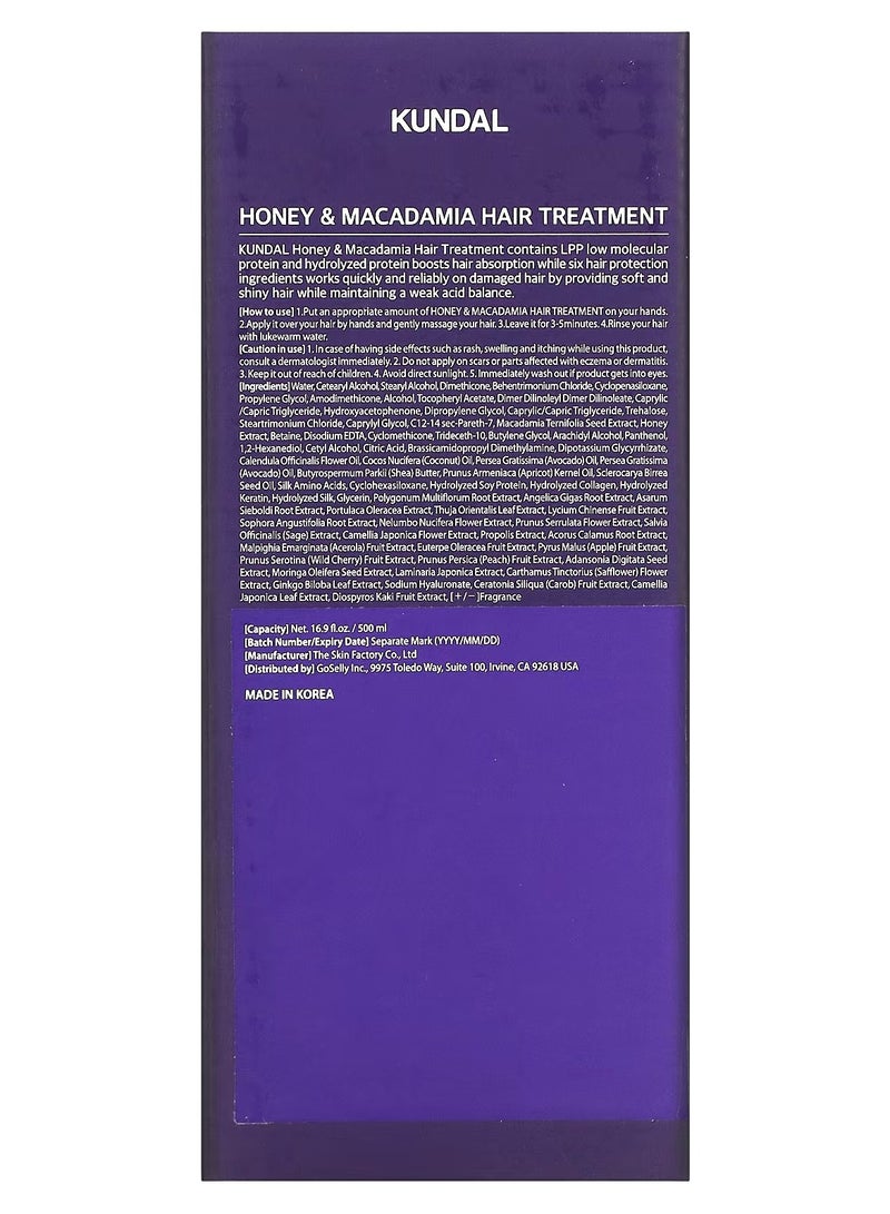 Kundal, Honey & Macadamia Hair Treatment White Musk 500 ml - Image 3