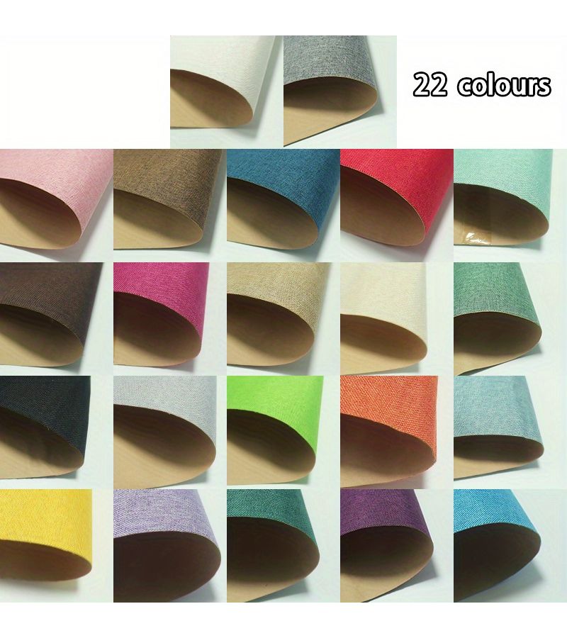 Army Green Linen Texture Self Adhesive Fabric Roll 15.75x53.15 Inch - Image 2