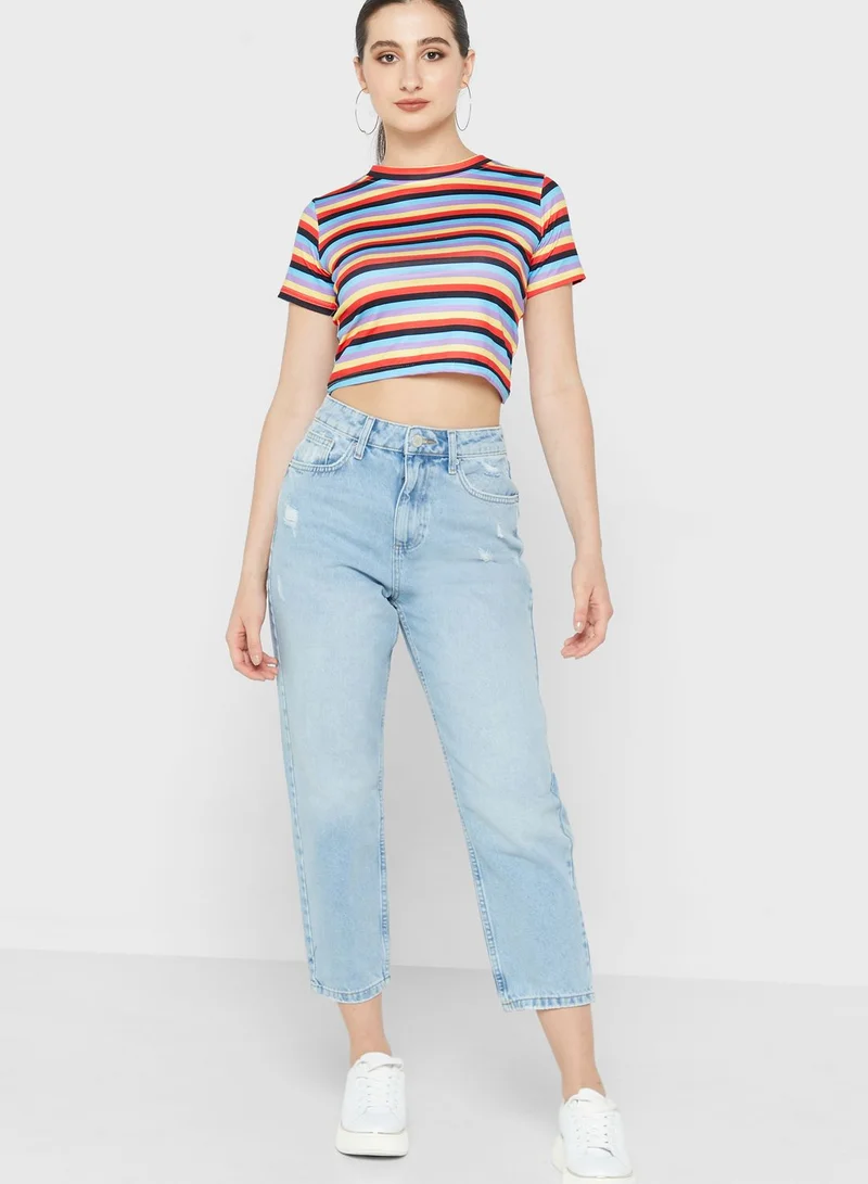 Miss Selfridge High Waist Mom Jeans