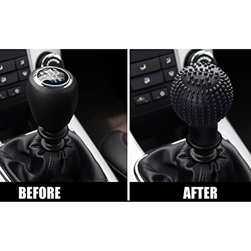 Auto Pearl Car Non Slip Soft Silicon Black Color Gear Shift Knob Cover- (Round Shape) - Image 3
