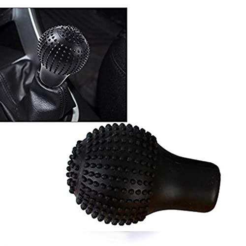 Auto Pearl Car Non Slip Soft Silicon Black Color Gear Shift Knob Cover- (Round Shape) - Image 2