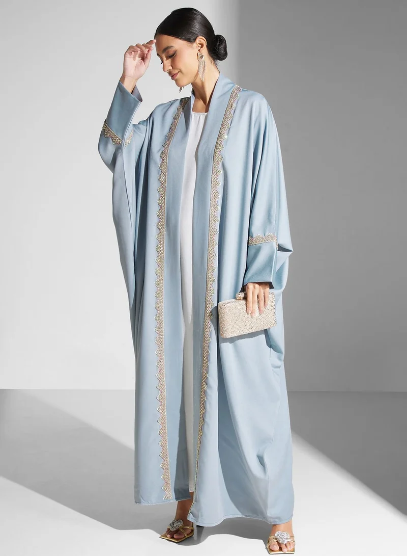 hayas closet Embellished Cape Sleeve Abaya