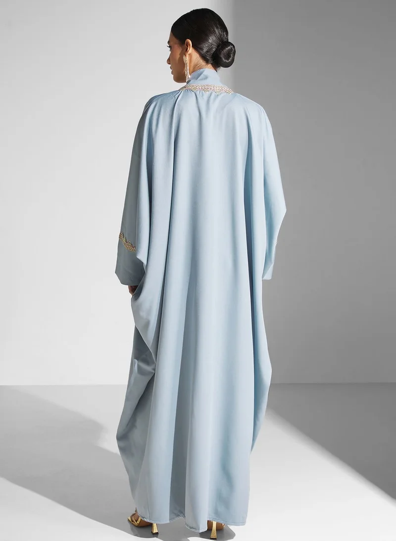 hayas closet Embellished Cape Sleeve Abaya