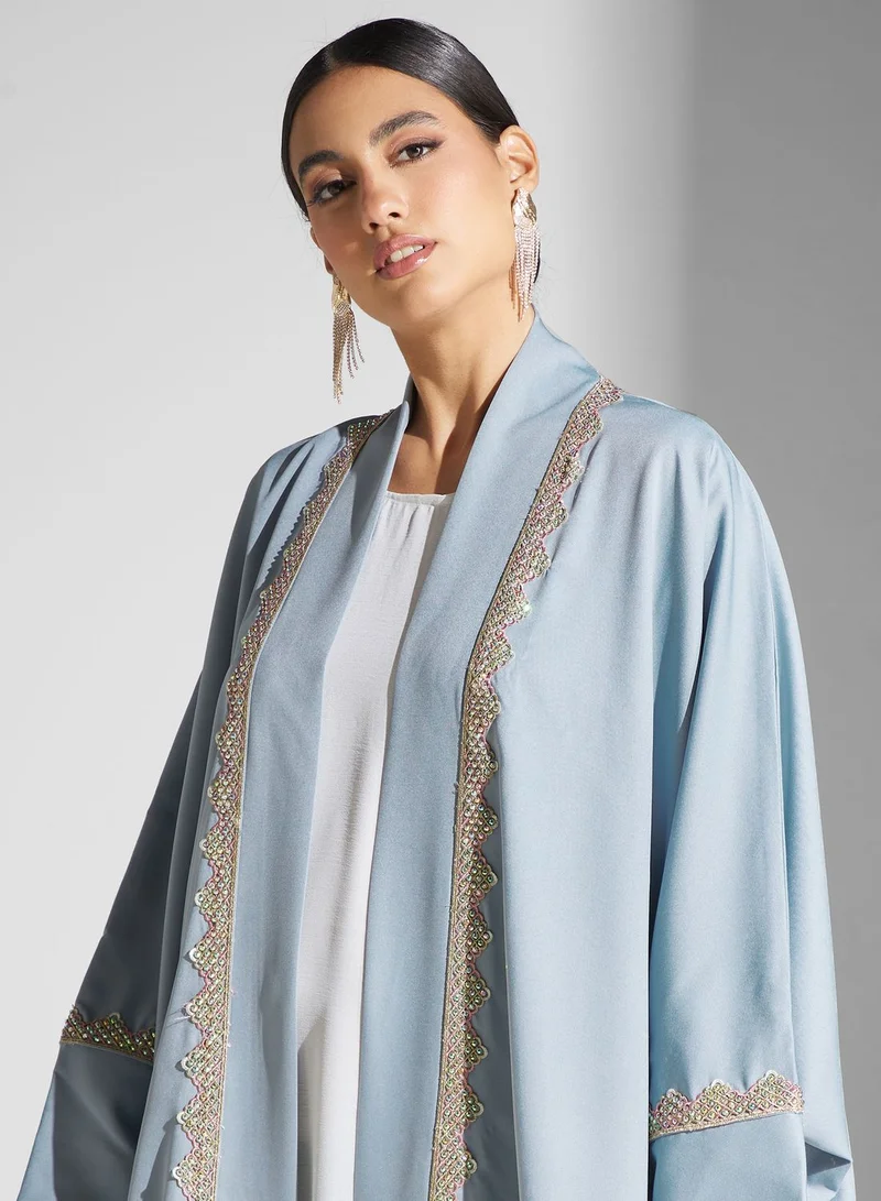 hayas closet Embellished Cape Sleeve Abaya