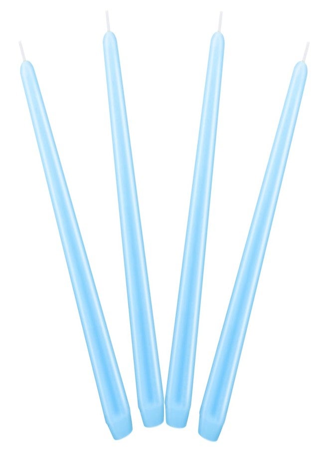BERYSCEN 4 Pcs Baby-Blue Taper Candles for Home Decoration, 10×7/8 Inch Dripless Candlesticks, Great for Dinner Party Wedding and Emergency - Image 1