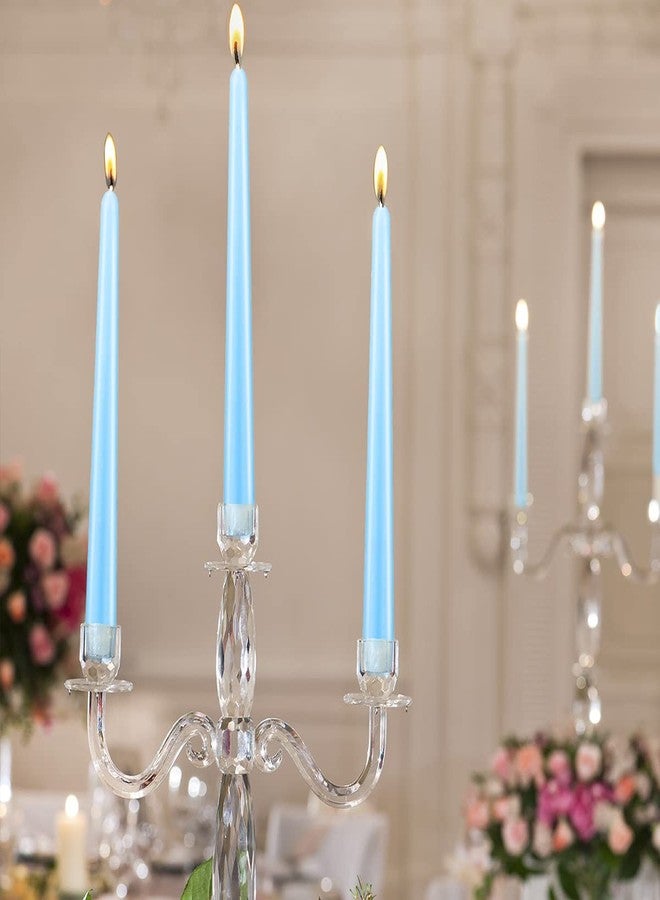 BERYSCEN 4 Pcs Baby-Blue Taper Candles for Home Decoration, 10×7/8 Inch Dripless Candlesticks, Great for Dinner Party Wedding and Emergency - Image 3