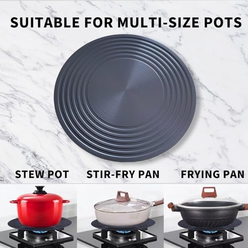 DYAYGPRGP Heat Diffuser for Gas Stove, 11 Inch Aluminum Non-Stick Coating Gas Stove Diffuser, Simmer Plate for Gas Stove, Provides Uniform Distribution of Heat, Great for Simmering and Slow Cooking - Image 5