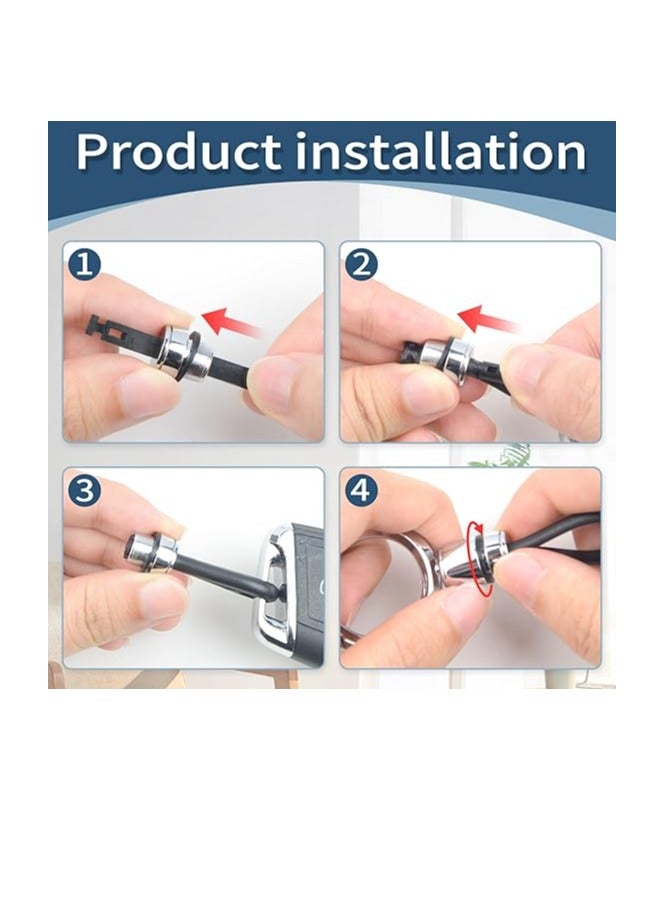 OUYoo غطاء مفتاح سيارة OUYoo TPU لسيارات تويوتا C-HR، كامري، كورولا، فورتونر، هايلاندر، ليفين، راف4، إل سيكويا، سينيا، تاكوما، تاندرا، ياريس، مع سلسلة مفاتيح (الأزرق) - Image 4