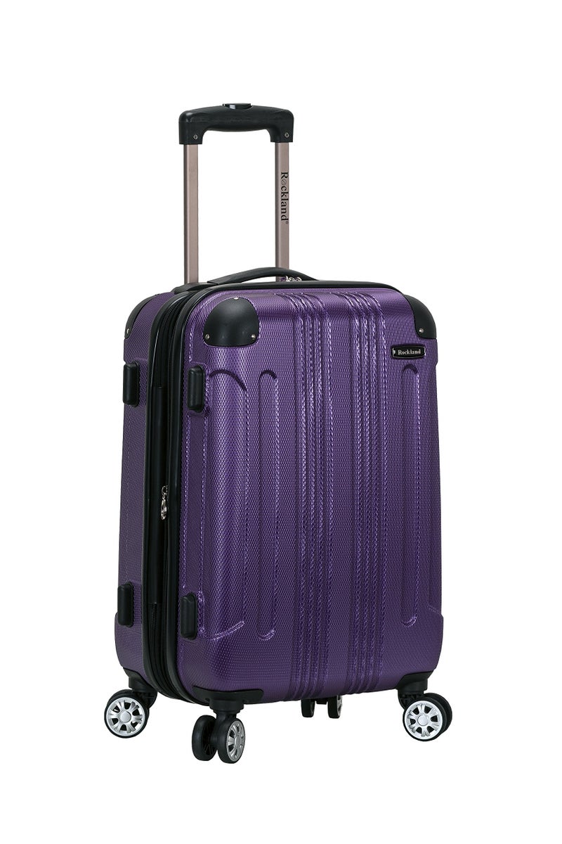 Rockland London Hardside Spinner Wheel Luggage, Purple, Carry-On 20-Inch - Image 1