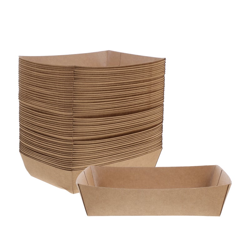 100 pcs Portable Paper Sandwich Boxes Hot Dog Tray Snack Trays For Picnic Takeout Food Paper Containers Bbq And Fried Food Boxes - Image 4