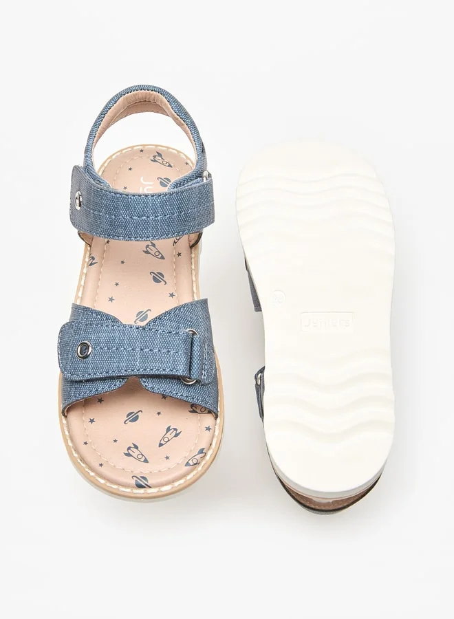 JUNIORS Boys Textured Sandals With Hook And Loop Closure