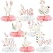 Weekgrat 8 Pcs One Silly Goose Birthday Decorations Silly Goose Birthday Honeycomb Centerpieces Pink 1st Party Supplies for Women Pink Bow Duck Funny Party Supplies - Image 2