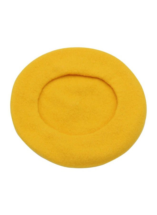 Umeepar Ladies Wool French Beret (Yellow) - Image 3