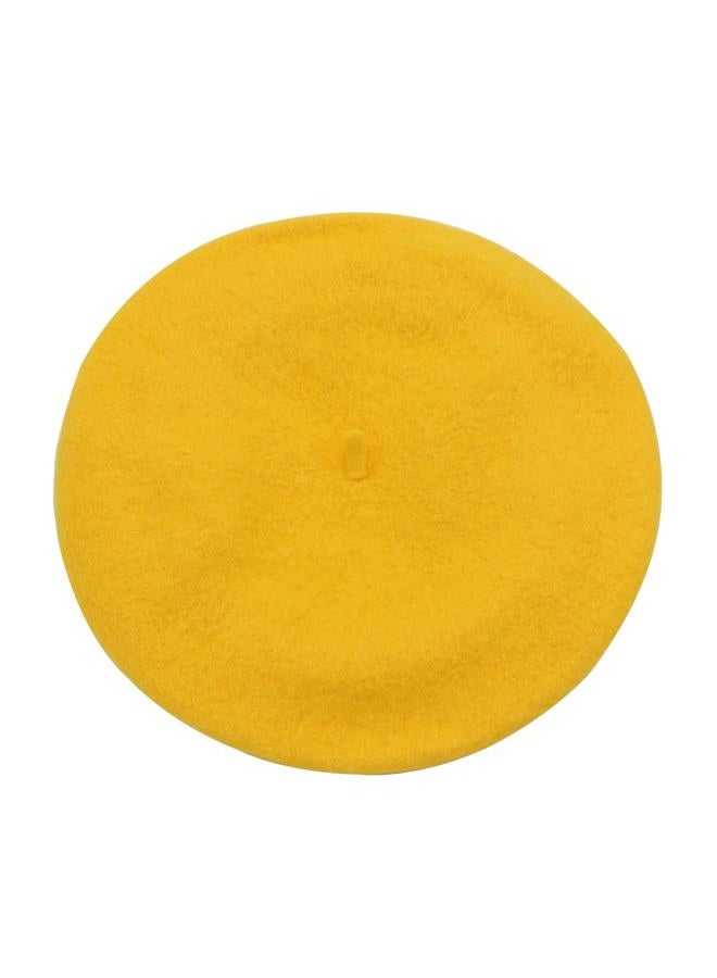 Umeepar Ladies Wool French Beret (Yellow) - Image 2