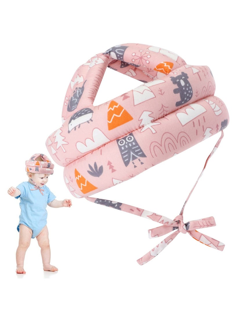 KASTWAVE Baby Head Protector Safety Helmet Toddler Protective Cap Infant Protection Hats Adjustable Size for Children from 5 Months to 3 Years Old Pink - Image 1