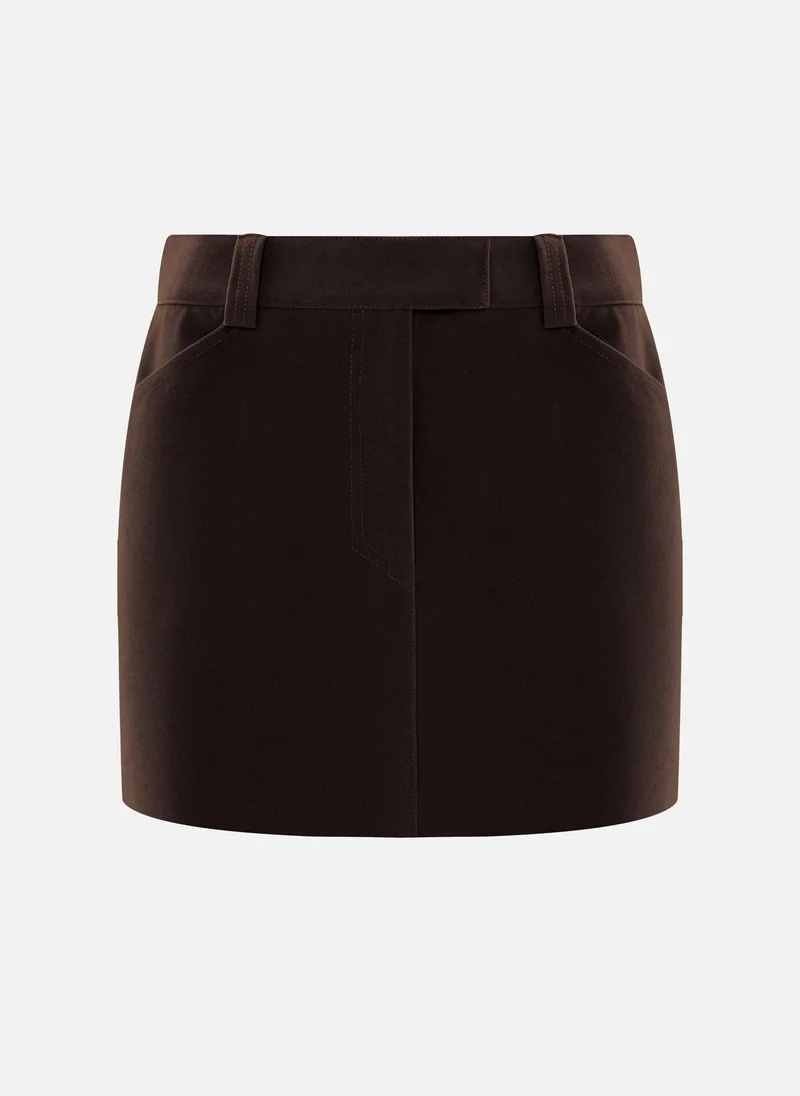 Lichi Straight eco-suede mini skirt