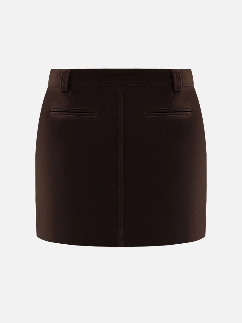 Lichi  Straight eco-suede mini skirt for Women | Best Price UAE