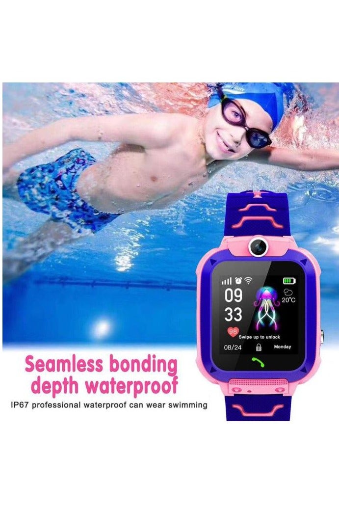 Nabi Kids IP65 Waterproof Smart Watch with SOS, Camera, Call, Music, 7 Games Puzzle, Alarm Clock, Compatible with iOS and Android for Girls and Boys Perfect Gift for Kids(Pink) - Image 2