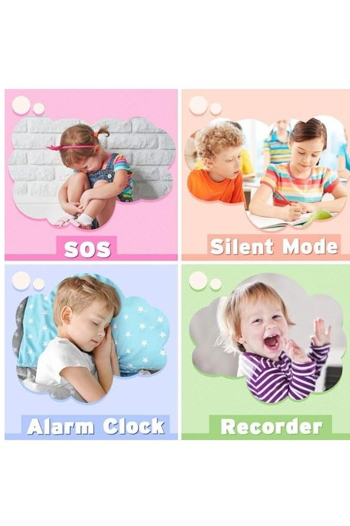 Nabi Kids IP65 Waterproof Smart Watch with SOS, Camera, Call, Music, 7 Games Puzzle, Alarm Clock, Compatible with iOS and Android for Girls and Boys Perfect Gift for Kids(Pink) - Image 3