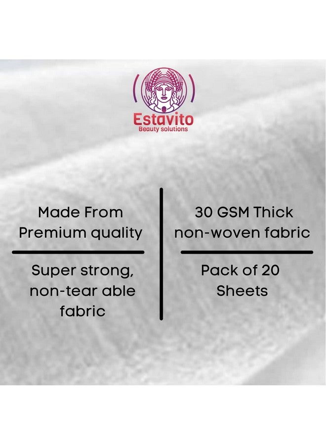 ESTAVITO 30 GSM Thickness Non Woven Fabric Disposable Spa Bedsheet (35 Inches X 72 Inches, White) - Pack of 20 Sheets. - Image 4