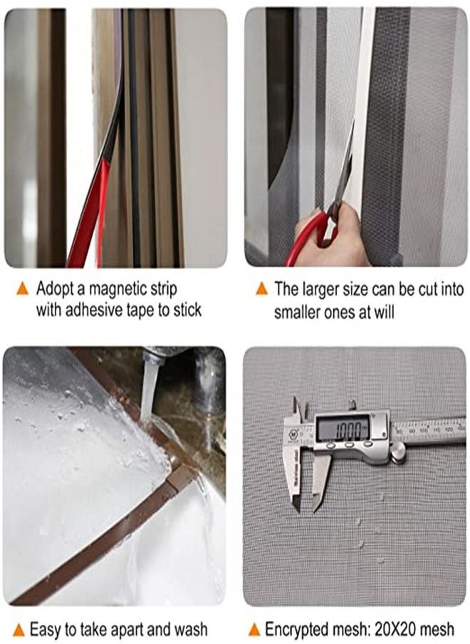 Goolsky - Goolsky DIY Window Screen Summer Anti-Mosquito Net Invisible Fiberglass Net with Magic Nylon Sticker White - Image 1