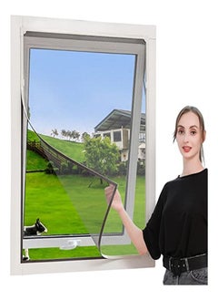 Goolsky DIY Window Screen Summer Anti-Mosquito Net Invisible Fiberglass Net with Magic Nylon Sticker White