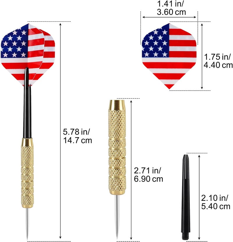SLYK Professional Steel Tip Darts/Magnetic Darts Set, Bullseye Pro Dart Series, Sharp Pointed Tip Darts for Dartboard Game (Pack of 12 - Steel Darts) - Image 2