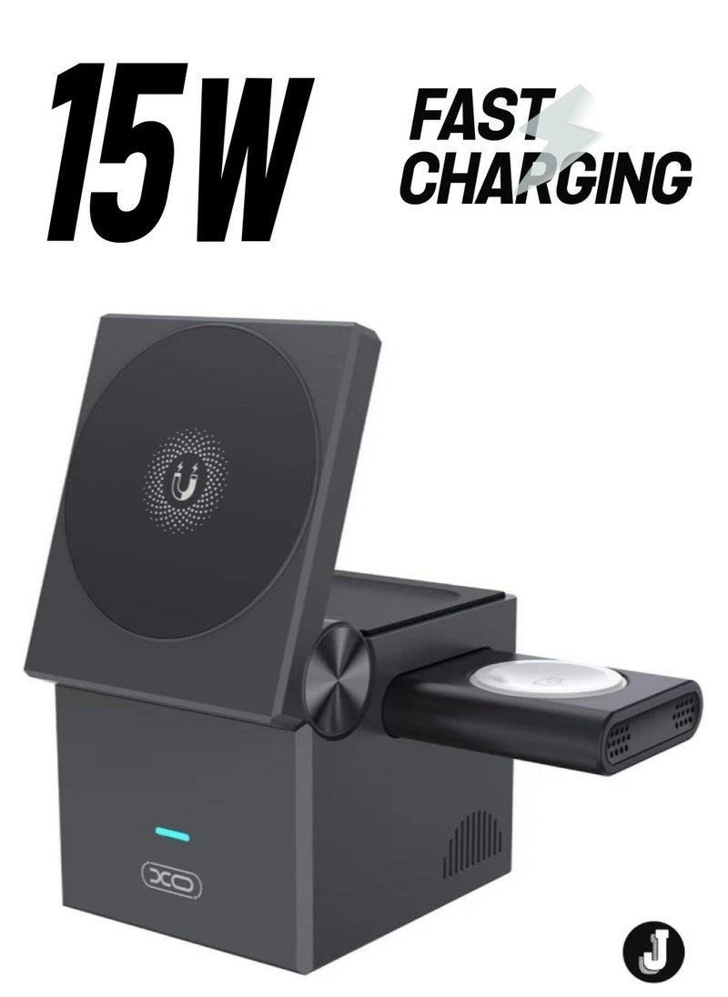 JAJEEK - "3-in-1 Charging Station – Charge iPhone, Apple Watch, and AirPods Simultaneously, Compact and Space-Saving Design" - Image 1