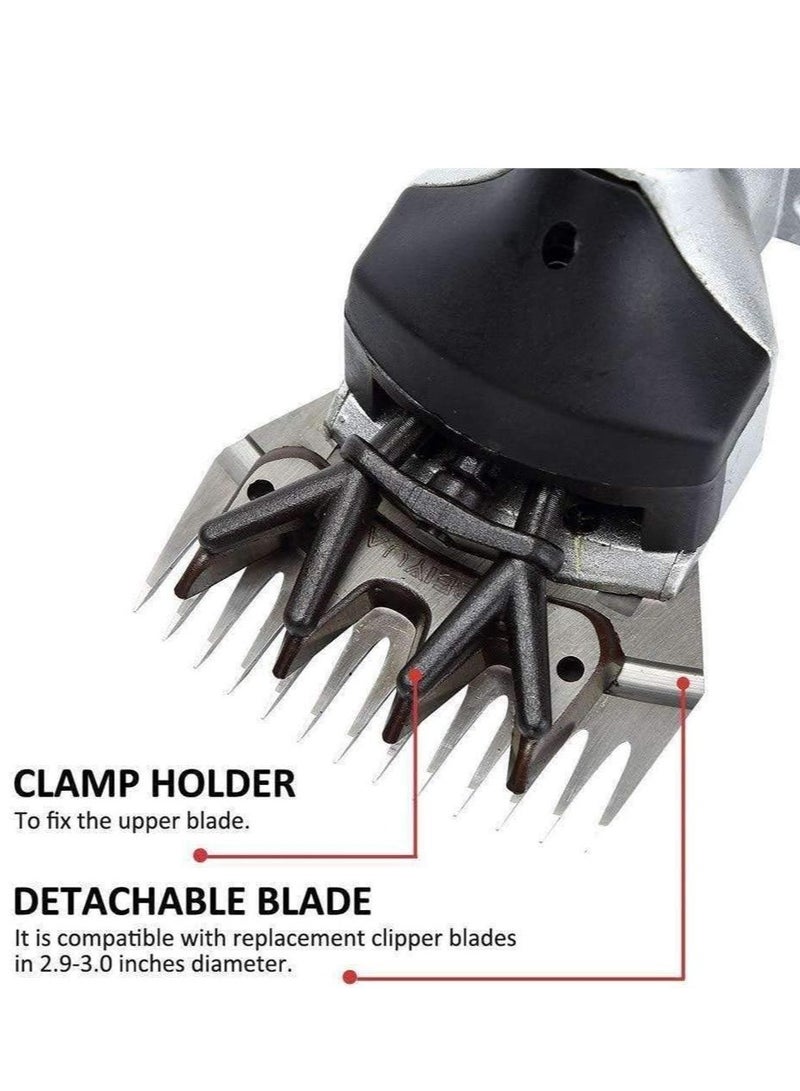 جيرزون مقص صوف احترافي بقوة 1000 وات، ماكينة قص شعر الحيوانات الأليفة الكهربائية، ماكينة قص شعر الحيوانات الاحترافية مع ماكينة قص شعر قابلة للتعديل - أصفر - Image 3