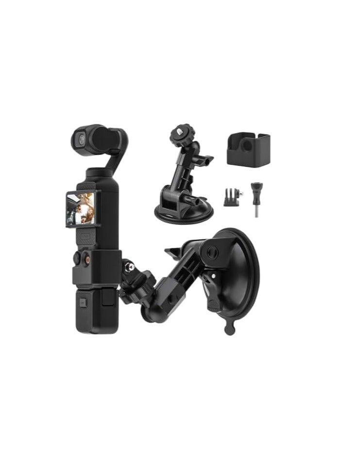 Camera Suction Cup Adapter Holder, Car Windshield Dashboard Dashboard Stand, Heavy Action Camera Stand, Power Suction Cup Camera Stand, Camera Car Mount with Tripod Adapter and Phone Holder - Image 1
