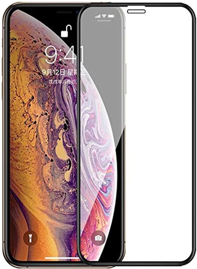 Apple iPhone XR 3D tempered glass screen protector by Tatu, 0.33mm, Black