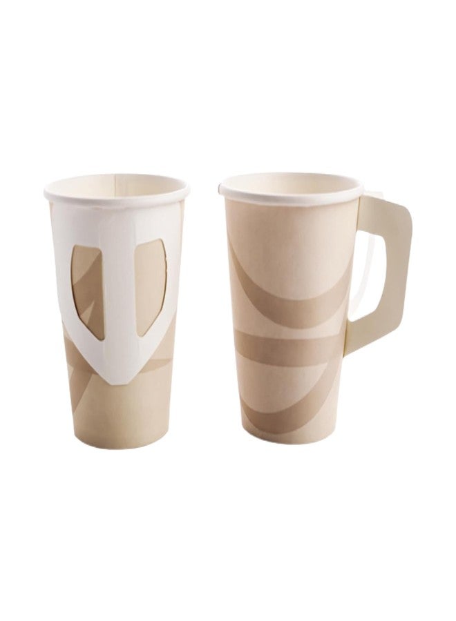 Spylark Paper Cups with Handle Suitable for Coffee, Tea, Cold Drinks | Disposable and Multi-Coloured (100% Biodegradable and Eco Friendly) (200ml (25 pcs.)) - Image 3