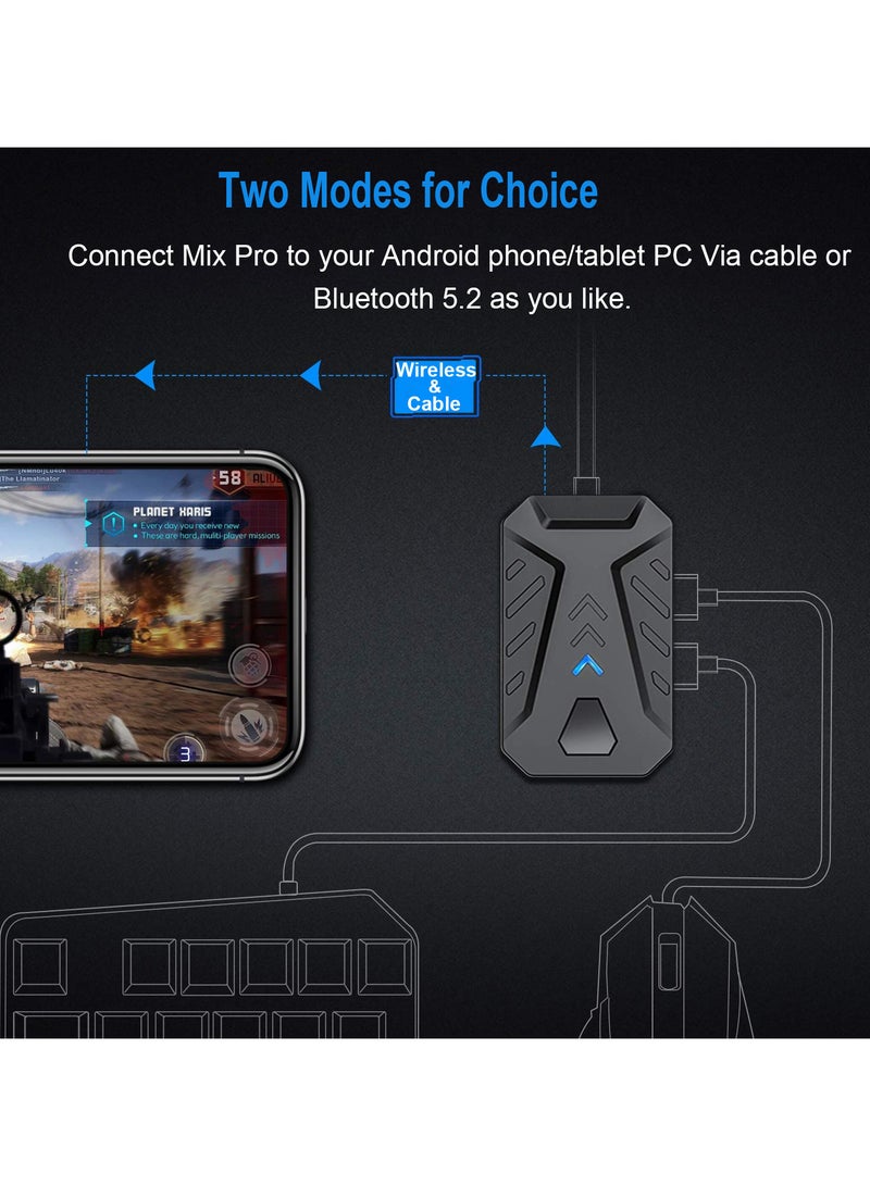 Gaming Mouse and Keyboard Combo Pack, 4 in 1 Mobile Gaming Keyboard and Mouse Converter Custom Key Setup Latency Free only for Android(Not for IOS) - Image 2