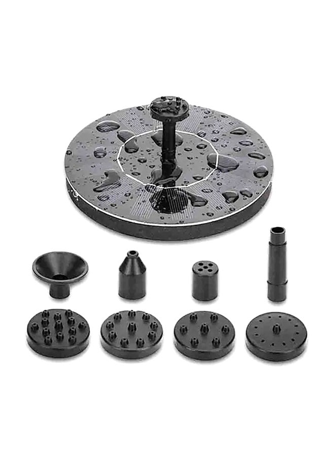 NIBEMINENT Solar Power Fountain Pool Pump Energy Saving Plants Watering Kit Black 17x17x45cm