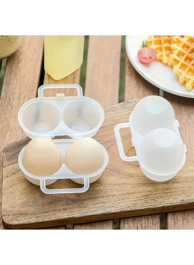 1pc Heavy Duty Plastic Shockproof Egg Carrier Container With 2 Compartment Holder - Image 2