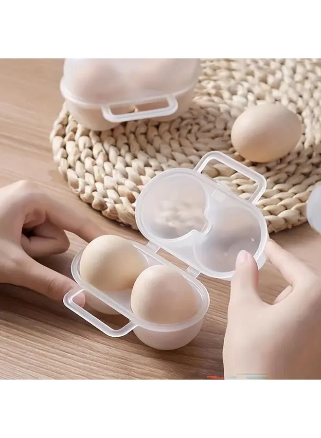 1pc Heavy Duty Plastic Shockproof Egg Carrier Container With 2 Compartment Holder - Image 1