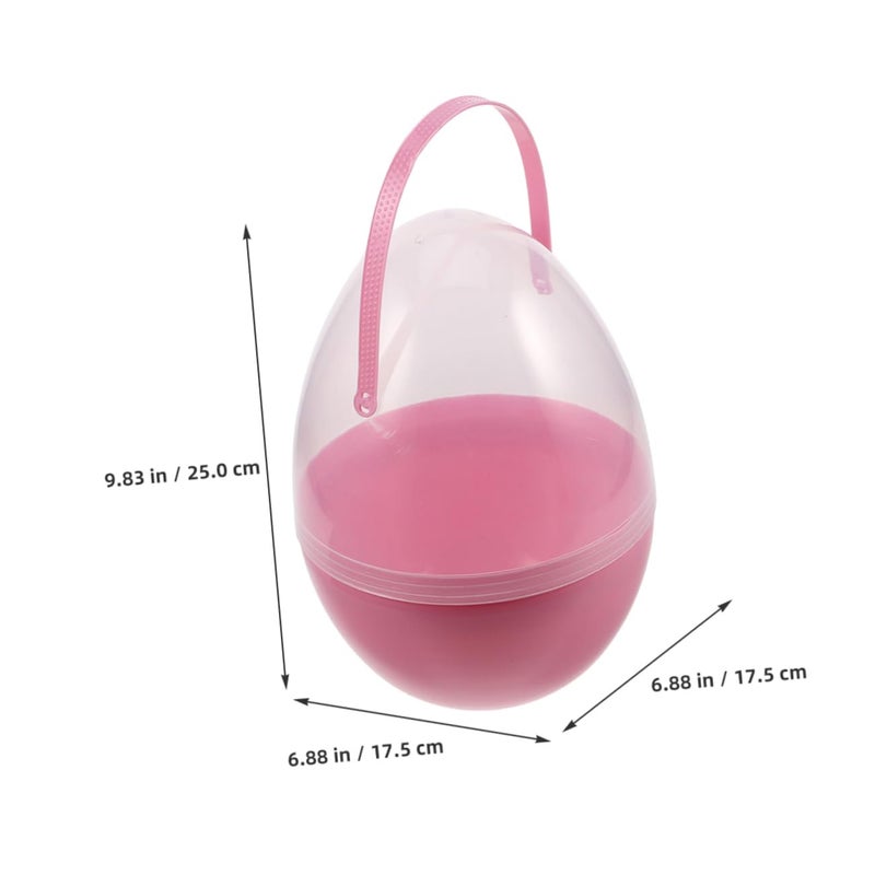 2 Pcs Fillable Plastic Easter Egg Containers For Candy Party Favors And Festive Celebrations - Image 3