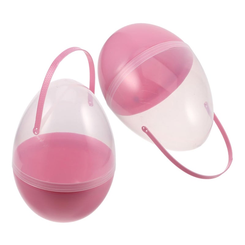 2 Pcs Fillable Plastic Easter Egg Containers For Candy Party Favors And Festive Celebrations - Image 2